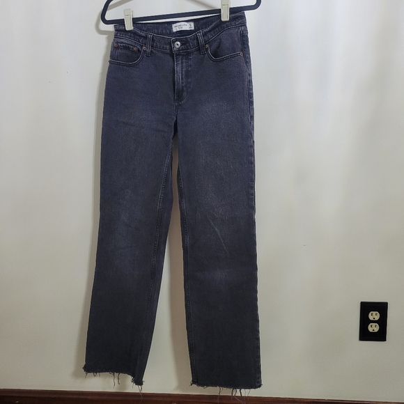 Abercrombie Low Rise Baggy Black Jeans - Picture 1 of 3